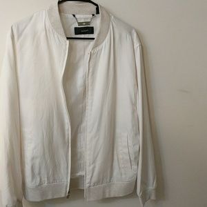 White alfani bomber jacket